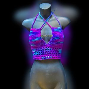 Grape Fizz Crochet Top